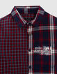 Boys' red checked shirt-3