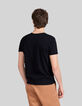 Zwart T-shirt De Essential V-hals heren-3