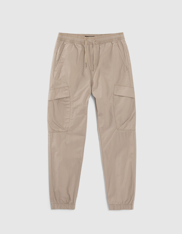 Pantalón BATTLE beige cintura y bajos elásticos niño-2