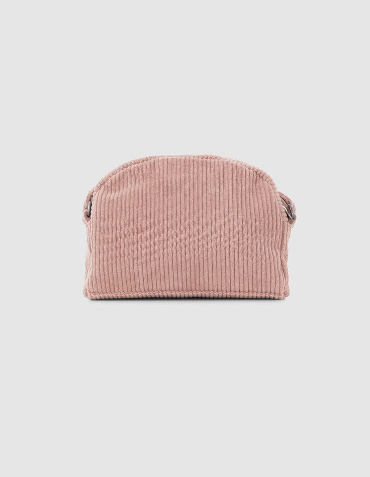Girls’ pink corduroy handbag-4
