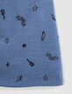 Blaue Babywendemütze mit Rocker-Print aus Biobaumwolle-6