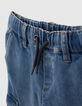 Jogger EASY BATTLE blauwe denim jongens-5