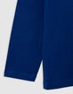 Blauw T-shirt biokatoen met logo-opdruk rug jongens-5