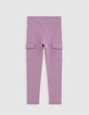 Lilac battle spirit leggings for girls-4