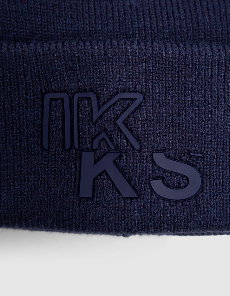 Boys' navy knit cap with gum logo-6