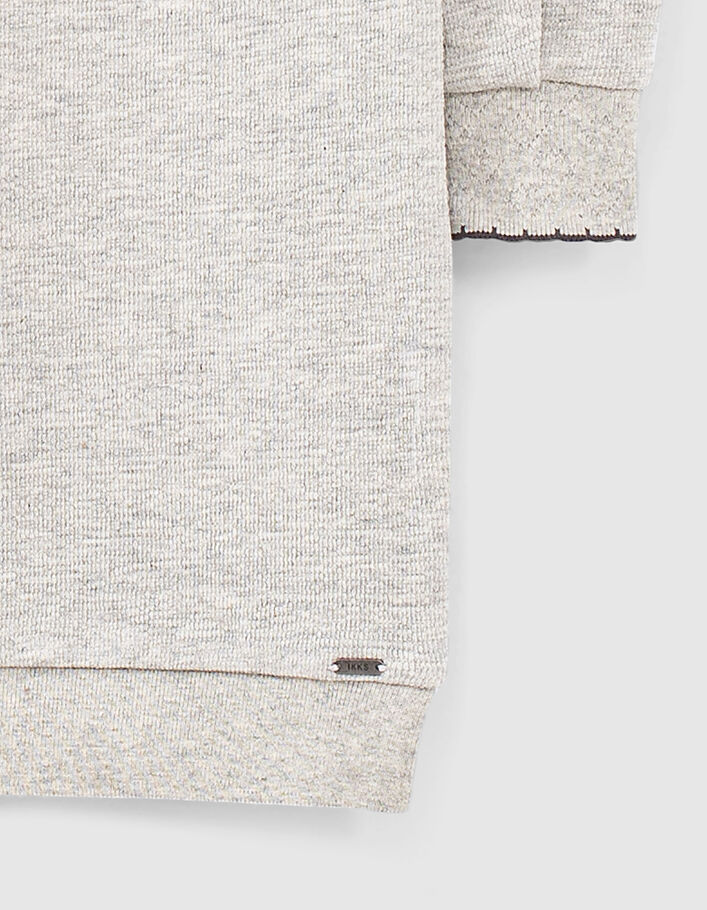 grey slogan Girls\' sweatshirt-dress embroidered organic