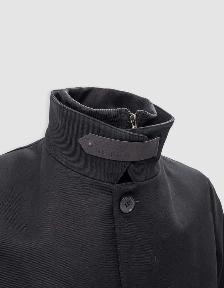 Trench noir avec parementure amovible Homme-6