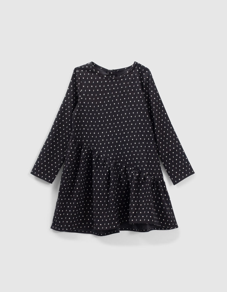 Girls’ 2-in-1 minimalist print dress with gilet-5