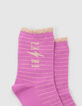 Chaussettes noires, violettes et dorées fille-4