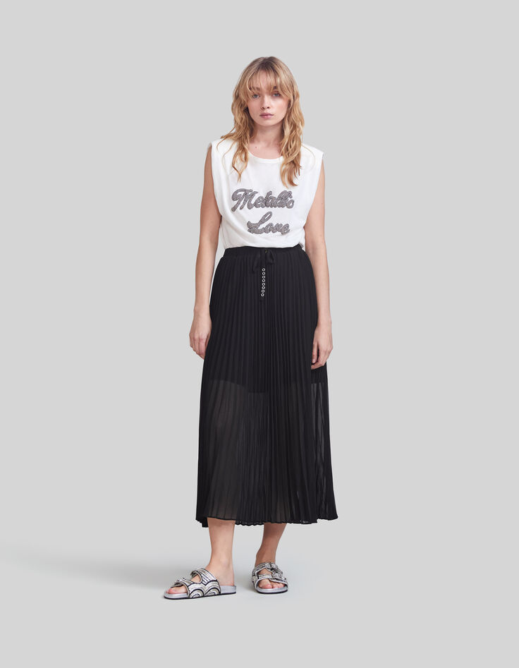 Long pleated skirt-1