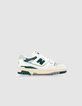 Ecru en groene NEW BALANCE 550 meisjessneakers-1