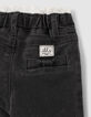 Baby girls’ medium grey paperbag jeans with lace waistband-5