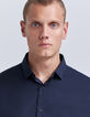 Men’s navy EASY CARE SLIM shirt-3