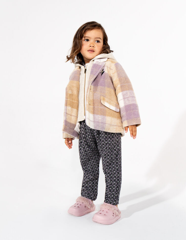 Manteau parme motif carreaux bébé fille-8