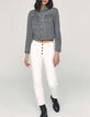 Women’s white organic cropped high-waist straight jeans-6