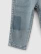 Blauwe jeans elastische taille babymeisjes-3