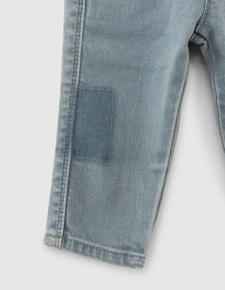 Baby girls’ blue elasticated waist jeans-3
