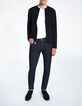 Men’s navy knit cardigan with zip pockets-6