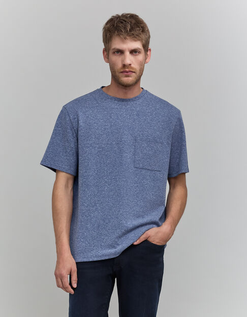 Men's cobalt faux-uni T-shirt - IKKS