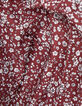 Girls' burgundy micro floral print long skirt-8