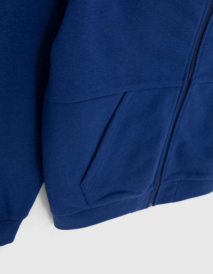 Blaue Jungensweatjacke mit Kapuze-7