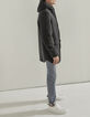 Men’s charcoal hooded coat-6