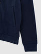 Navy fleece vest met teddy kraag voor jongens-7