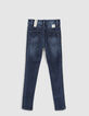 Jeans skinny brut algodón orgánico bandas laterales niña-3