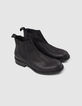 Chelsea boots noires crantées cuir nubuck Homme-5