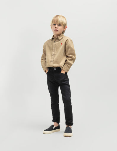 Boy’s black SKINNY jeans with jacron lightning - IKKS