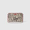 Women’s red lambskin leather and calfskin leather zebra pony-look Scarlett 111 bag - IKKS image number 4