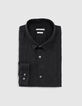 Chemise SLIM noire 100% lin Homme-2