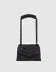 Tas THE 1 Timeless zwart doorstikt leer Maat S Dames-1