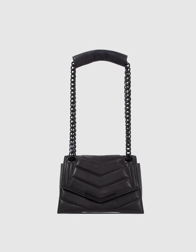 Bolso THE 1 Timeless negro cuero acolchado S mujer - IKKS