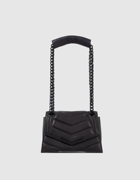 Sac THE 1 Timeless noir cuir matelassé Taille S Femme - IKKS