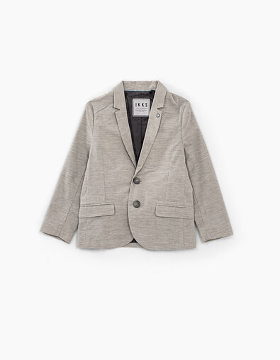 Chaqueta de traje gris jaspeado niño  - IKKS