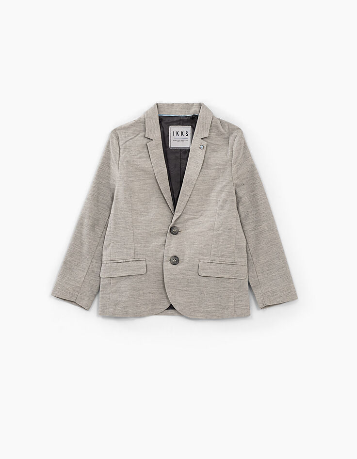 Chaqueta de traje gris jaspeado niño -1