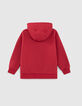 Boys’ dark red hoodie with XL embroidery-3