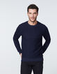 Sudadera marina tricot estilo chevrones Hombre-2