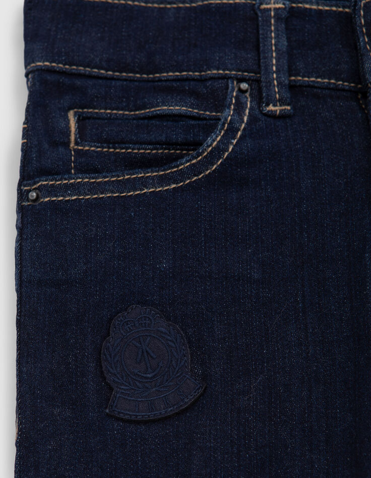 Boys’ raw slim jeans with badge and embroidery-5