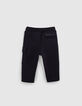 Baby boy navy battle spirit jogging suit-3