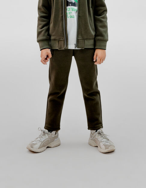 Boy's herringbone khaki jogging suit - IKKS