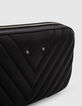 Women’s 1440 E-POCKET black quilted chevron leather bag-4