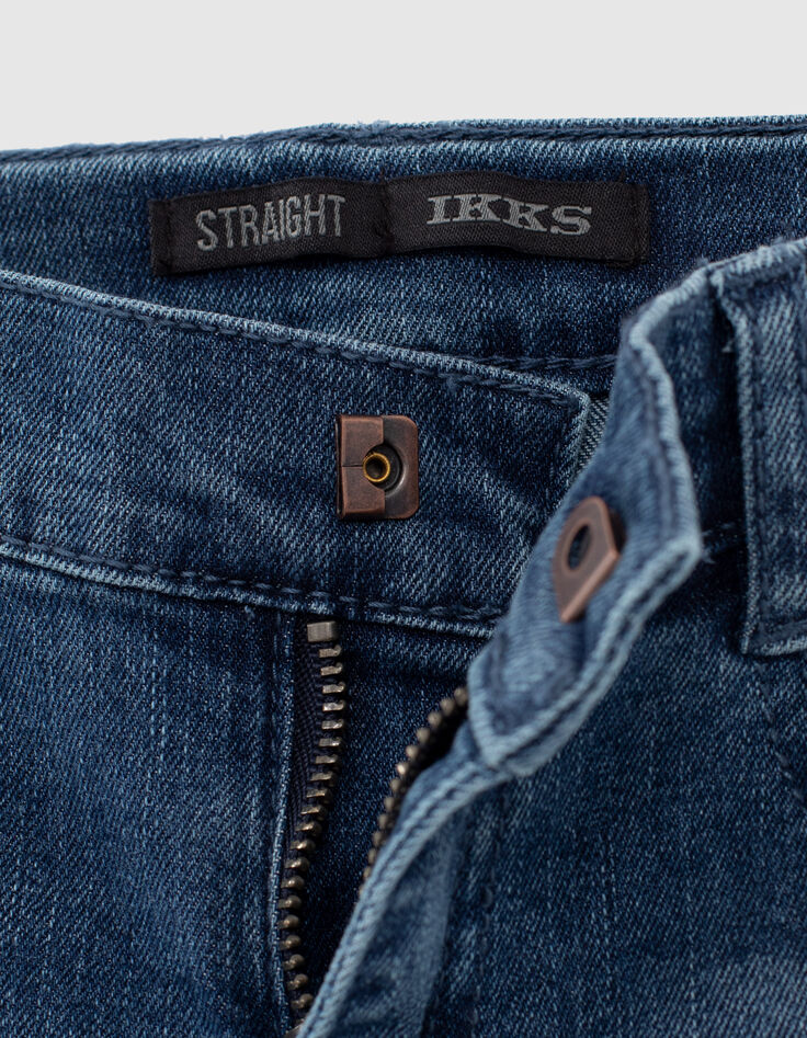 Medium blue straight jeans lijnen opzij jongens -4