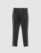 Jean skinny black used avec bandes-bijou fille-1