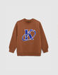 Camel maxi-sweatshirt jongens borduursel K-comète-logo-2