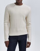 Jersey color natural punto relieve hombre-3