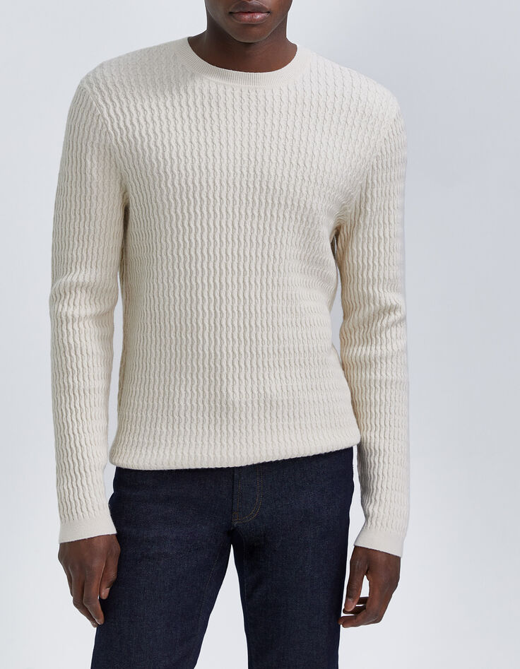 Men’s natural textured knit sweater-3