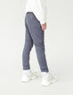 Bi-Material-Jogginghose, Grau, Jungen, Ziptaschen-2