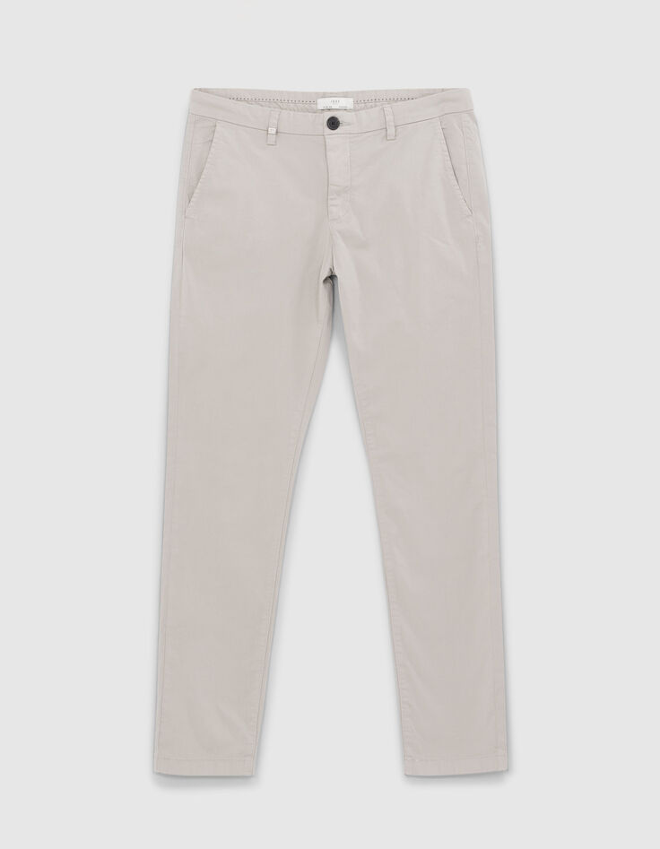 Pantalon chino SLIM mastic Homme-5